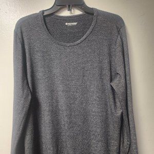 Heat Keep Men's Grey Long Sleeve Base Layer Top Medium